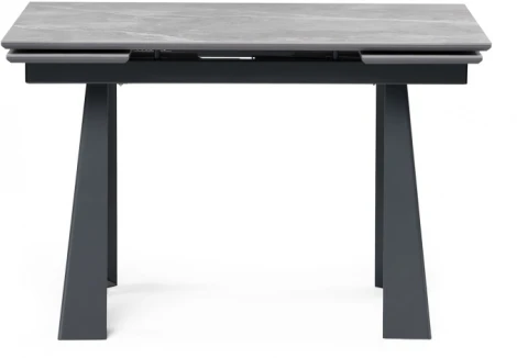 Керамический стол Woodville Бэйнбрук 120х80х76 серый мрамор / графит 530825