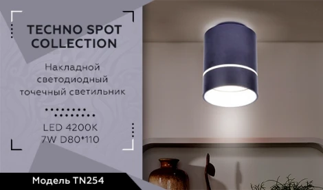 Накладной точечный светильник Ambrella Techno Spot TN254 (LED, 220V, круглые)