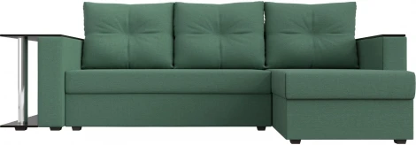 Диван угловой Атланта Лайт правый угол (Зеленый/Рогожка) Лига Диванов арт.121166