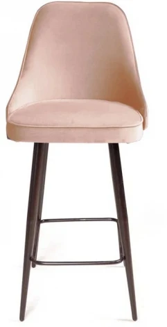 Стул полубарный Oliver, бархат бежевый 5/ чёрный конус Top Concept OLIVER 75279