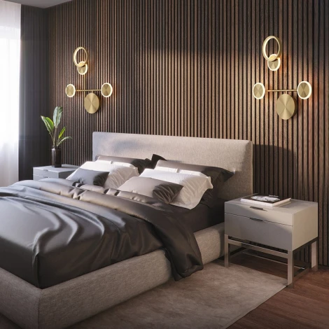 Настенный светильник Wi-Fi Zingy E Brass ImperiumLoft Zingy01 (LED, 220V, пульт управления)