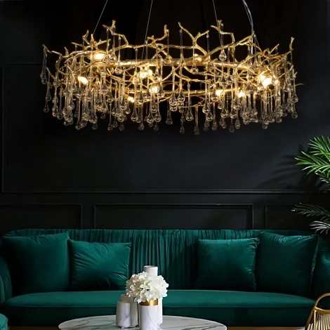 Подвесная люстра Loft It Bijout 10068/1000 GD (220V, на тросе, ветки)