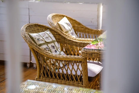 Плетеный стул из искусственного ротанга, цвет соломенный 4SIS Сицилия YH-C1620W