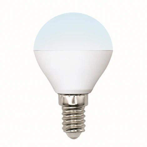 Лампочка светодиодная груша белая E14 6W 4000K Uniel LED-G45-6W/NW/E14/FR/MB PLM11WH