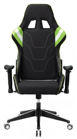 Кресло игровое Zombie VIKING 4 AERO черный/салатовый текстиль/эко.кожа с подголов. крестовина пластик