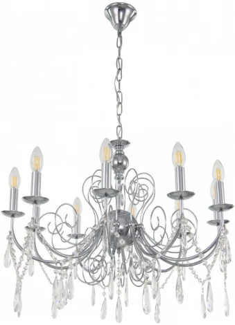 Подвесная люстра Arte Milano AM345620 345620/10 CR (220V, подвески, на цепи, подсвечник, свеча)