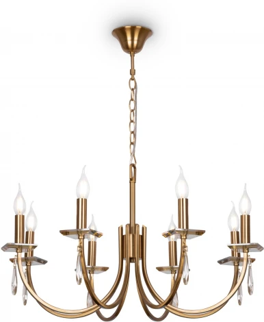 Подвесная люстра Freya Forte FR1006PL-08G (220V, на цепи, свеча)
