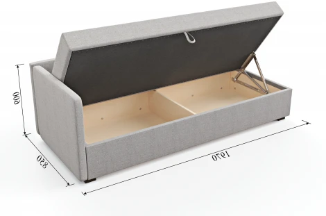 Диван-кровать Arsko Велес Угол левый рогожка серая