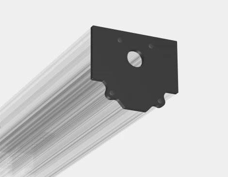 Комплект заглушек для шинопровода в натяжной потолок системы крепления Гарпун Magnetic standard 48V 10mm 2шт Ambrella Track System GL1990