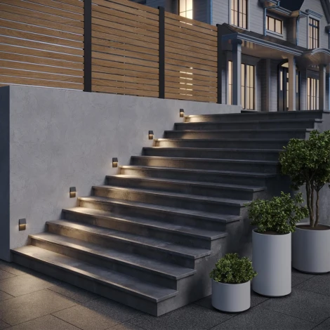 Подсветки для лестниц и ступеней светодиодная Novotech Scala 359724 черный с переключателем цв. температуры IP65 LED 3W 100-240V 2700К\3200К\4000К