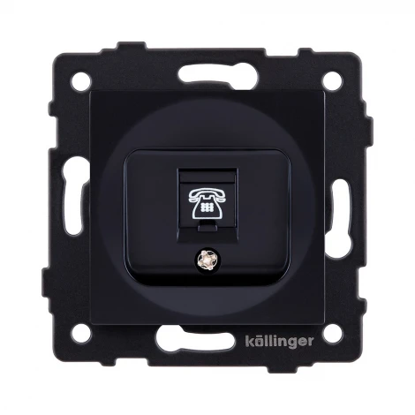Розетка телефонная RJ11 черный Kollinger REA-009BK для Aspekt, Eleganz, Reflex