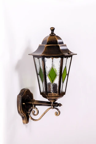 Настенный фонарь уличный Oasis Light PETERSBURG lead GLASS 79801lg Gb
