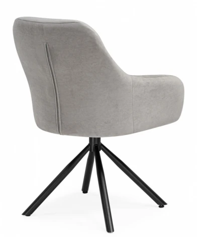 Обеденный стул Woodville Бартон (Металл, Ткань/Черный) арт.621841