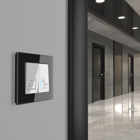 Выключатель двухклавишный для отелей (белый) Werkel W1120801 (a054307)