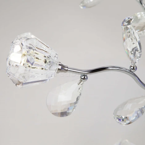 Потолочная люстра Eurosvet Bloomy 80115/23 хром/синий+красный+фиолетовый