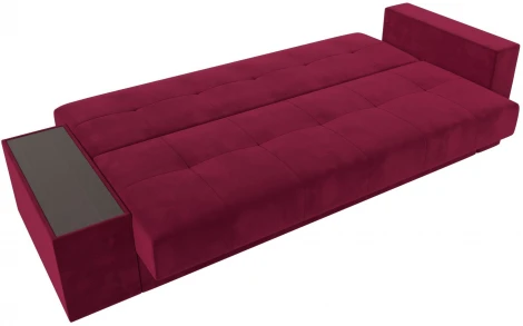 Диван-книжка Лига-020 стол слева (Бордовый,Черный/Микровельвет) Лига Диванов арт.118493L