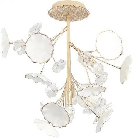 Потолочная люстра на штанге Crystal Lux MARGO PL4 (220V, цветы)