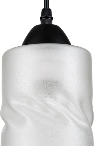 Подвесной светильник Escada Twist 10168/L Grey 1x60Вт E27, металл/стекло, черный/белый (220V, на проводе, круглые)