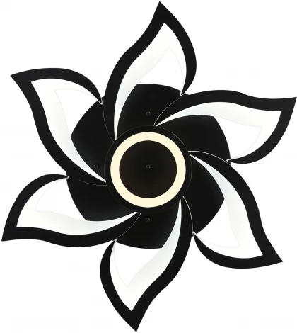 Потолочная люстра Natali Kovaltseva Olimp HIGH-TECH LED LAMPS 82020 BLACK (регулировка яркости, 220V, пульт управления, цветы)