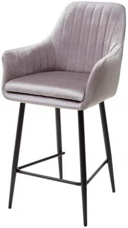 Полубарный стул Роден Blitz 16 Серый, велюр (H=65cm)