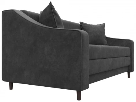Диван прямой Лига-071 (ЛДСП,Брус,Фанера/Дерево/Велюр/Темно-серый) Лига Диванов 129779