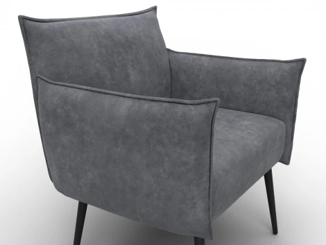 Кресло Лига-083 (Фанера/Металл/Велюр/Темно-серый) Лига Диванов 132323
