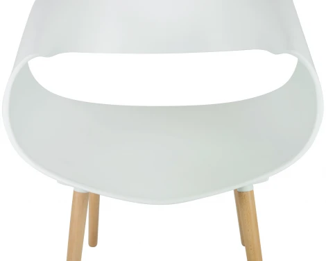 Стул обеденный ALIEN (ножки светлый бук, цвет белый (W-02))