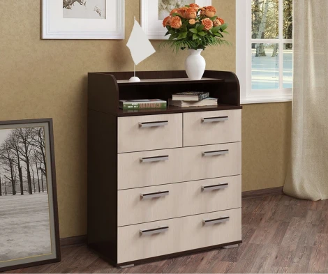 Комод БТС высокий Стандарт 1 NEW, венге/лоредо