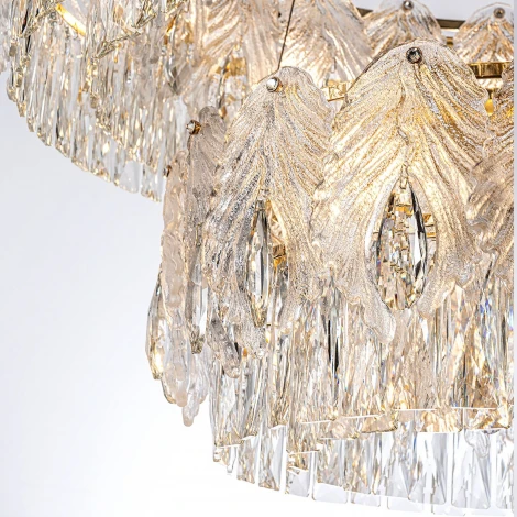 Подвесная люстра хрустальная Modelux ML.7445.800.500 GD