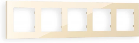 Рамка Ambrella Volt ALFA Techno (Бежевый глянец) 5-ая AF220305