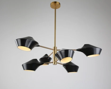 Потолочная люстра Lumina Deco Romina LDP 6037-6 BK+GD