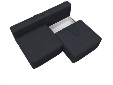 Диван прямой модульный Лига-060 НПБ (ЛДСП,Брус,Фанера/Пластик/Замша/Темно-серый) Лига Диванов 129464