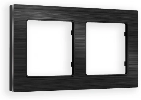 Рамка Ambrella Volt ALFA Platos (Черный Металл шлифованный) 2-ая AF550502