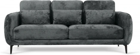 Диван Amsterdam трехместный ОГОГО (арт.786599), (Ткань,Велюр/Темно-серый)