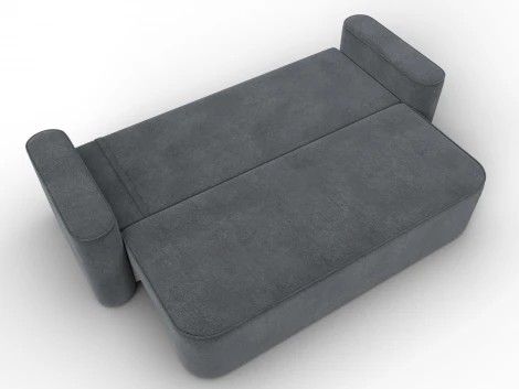 Диван прямой Лига-118 НПБ (ДСП,ЛДСП,Брус,Фанера,Велюр/Светло-серый) Лига Диванов 137082