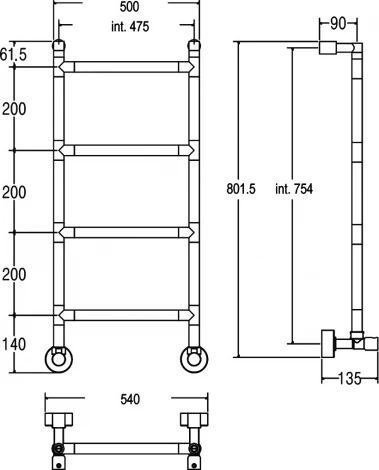 Полотенцесушитель водяной Margaroli Sereno 482-4/M