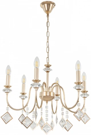 Подвесная люстра Arte Milano AM342101 342101/6 FGD (220V, подвески, на цепи, подсвечник, свеча)