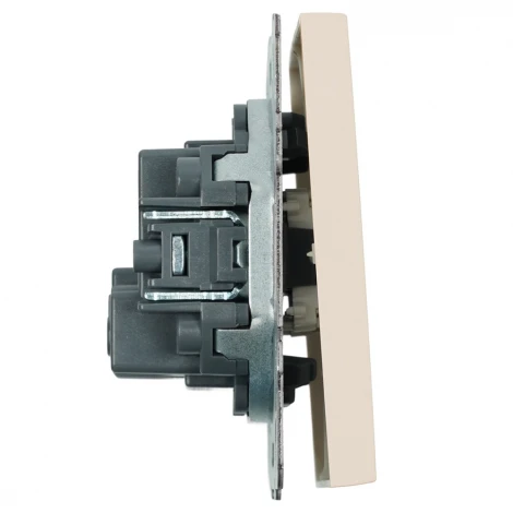 Выключатель двухклавишный (кашемир, soft touch) Stekker Эмили 49892