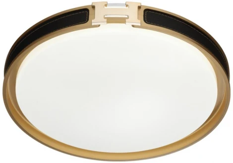 Настенно-потолочный светильник Sonex Favemo Black 7667/EL пластик/черн/золот LED 70Вт 3000-6000К D505 IP43 пульт ДУ (220V, круглые)