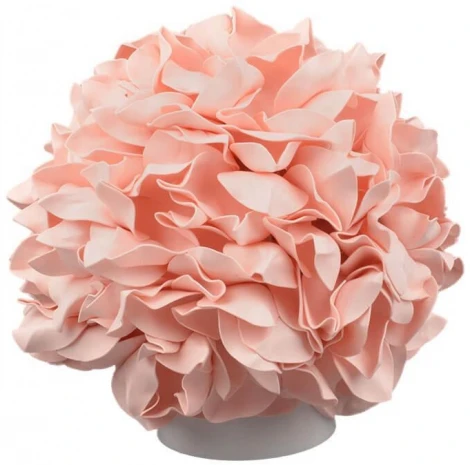 Интерьерная настольная лампа Uniel Гортензия ULW-R07 T/3000K/150C/A Белый/Пудровый (220V, цветы, лепестки)