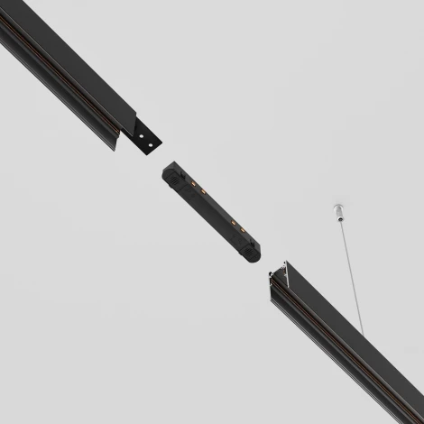 Коннектор питания прямой Exility черный TRA034PC-42B (магнитный) Maytoni Technical TRA034PC-42B (48V)