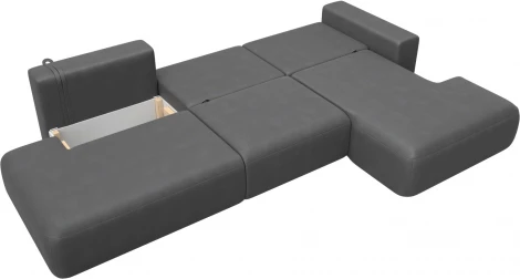 Диван угловой Лига-036 НПБ Модерн Лонг правый угол Лига Диванов (Замша) арт.127761