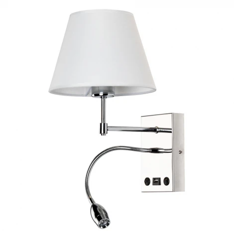 Бра для чтения с usb-портом Arte Lamp Elba A2581AP-2CC (220V, выключатель)