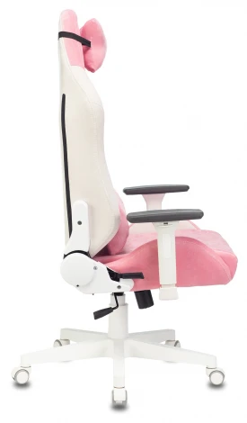 Кресло игровое Zombie EPIC PRO Fabric белый/розовый с подголов. крестовина пластик пластик белый