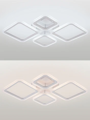 Потолочная люстра светодиодная с пультом ДУ 84W, белый, LED Natali Kovaltseva Opti LED LAMPS 81108/1C