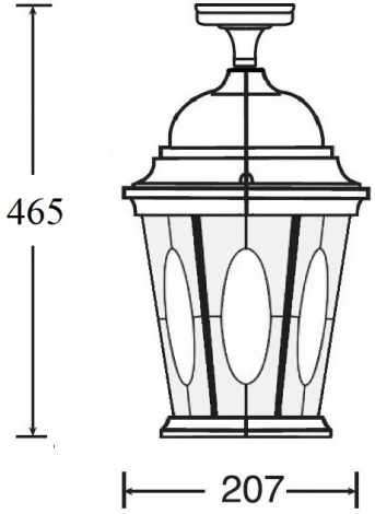 Потолочный светильник уличный Oasis Light ASTORIA 2M 91405MA Bl овал (220V, IP44)