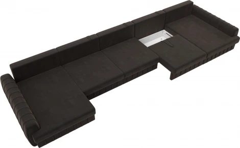 Диван П-образный Лига-057 НПБ МегаЛонг Лига Диванов (Велюр) арт.129359