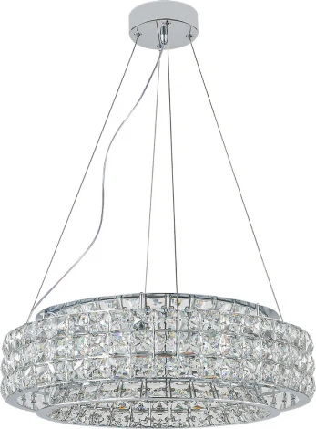 Подвесной светильник (12044/A/1P Chrome) Indigo Valore V000100L (LED, 220V, хрусталь, на тросе, круглые)