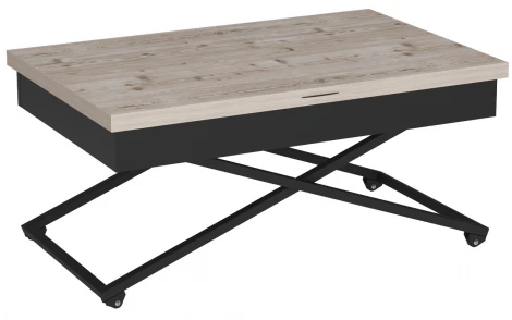 Стол универсальный трансформируемый Калифорния АНДРЭ Loft ЛДСП винтаж/черный 5900681109