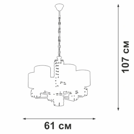 Подвесная люстра V1855-9/6 Vitaluce (220V, подвески, на цепи)